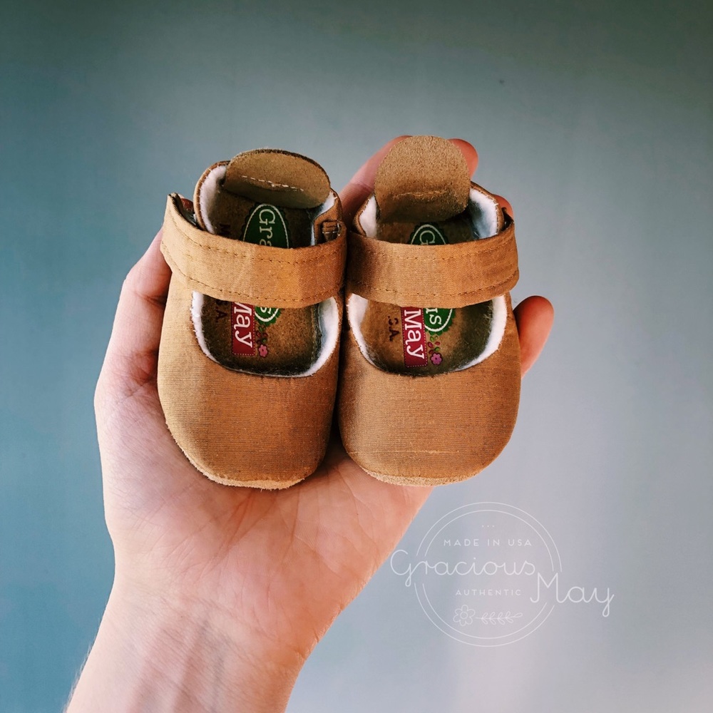 Christmas Gold Silk Baby Girl Shoes Size 1 2 3 4 5
